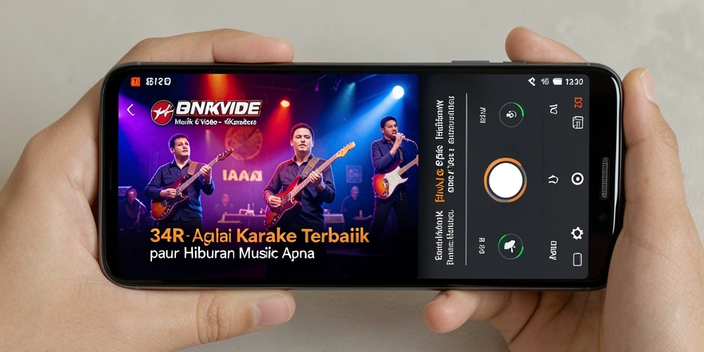 Antarmuka 34R dengan berbagai lagu karaoke yang menarik.