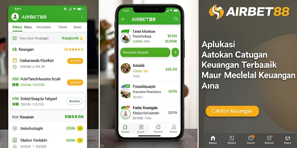 Tampilan antarmuka sederhana dan fungsional pada AIRBET88 untuk Catatan Keuangan.