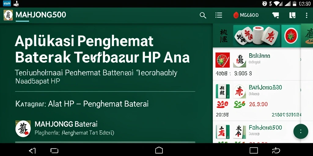 Tampilan antarmuka MAHJONG500 yang mudah dipahami dan menarik.