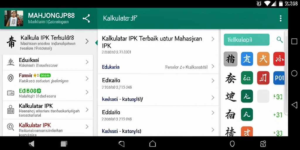 Antarmuka aplikatif MAHJONGJP88 yang user-friendly untuk kalkulator IPK.