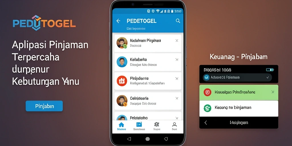 Tampilan antarmuka aplikasi PEDETOGEL untuk pinjaman yang mudah diakses.