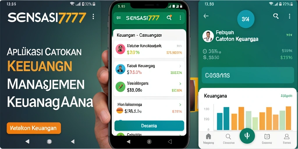 Screenshot utama menunjukkan antarmuka SENSASI777 untuk mencatat keuangan.