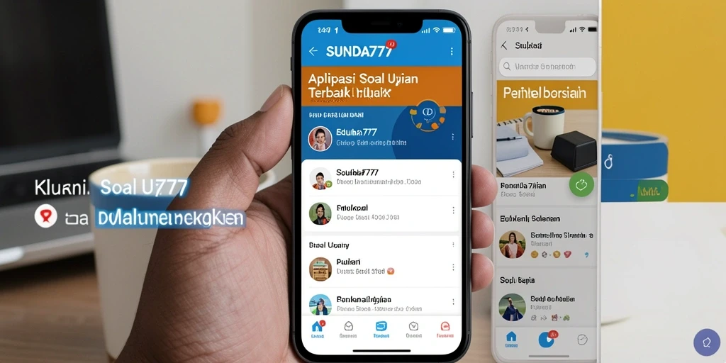Antarmuka aplikasi SUNDA777 yang menampilkan soal ujian.