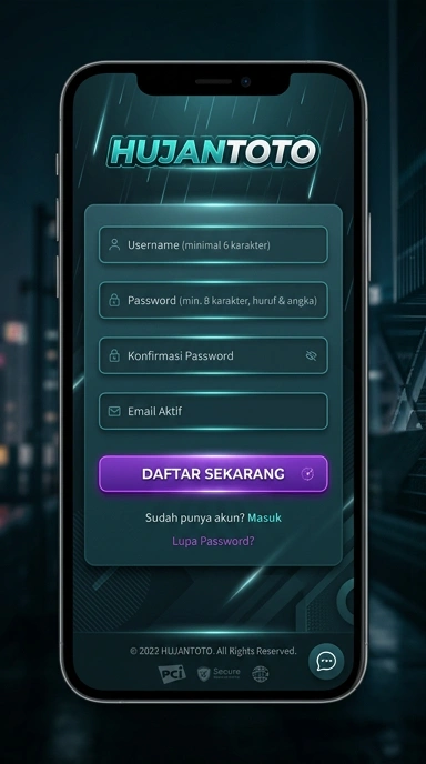 Panduan Registrasi Akun Hujantoto untuk Android